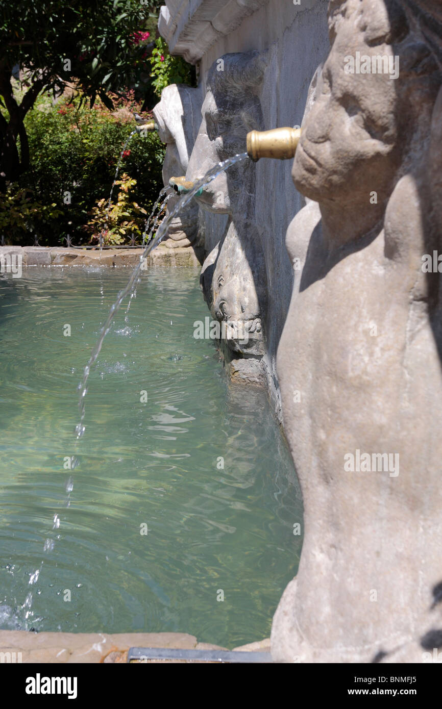 A fountain in the Plaza Nueva in Granada Andalucia Spain Europe Stock Photo
