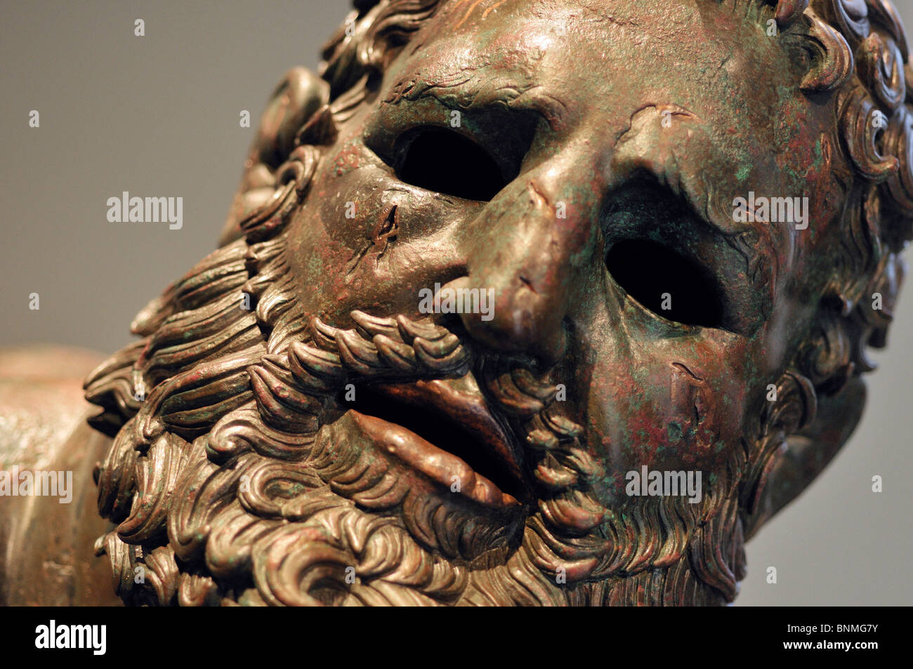 Rome. Italy. National Museum of Rome. Palazzo Massimo alle Terme. Boxer in Repose Greek Bronze Sculpture. (I C BC). Stock Photo
