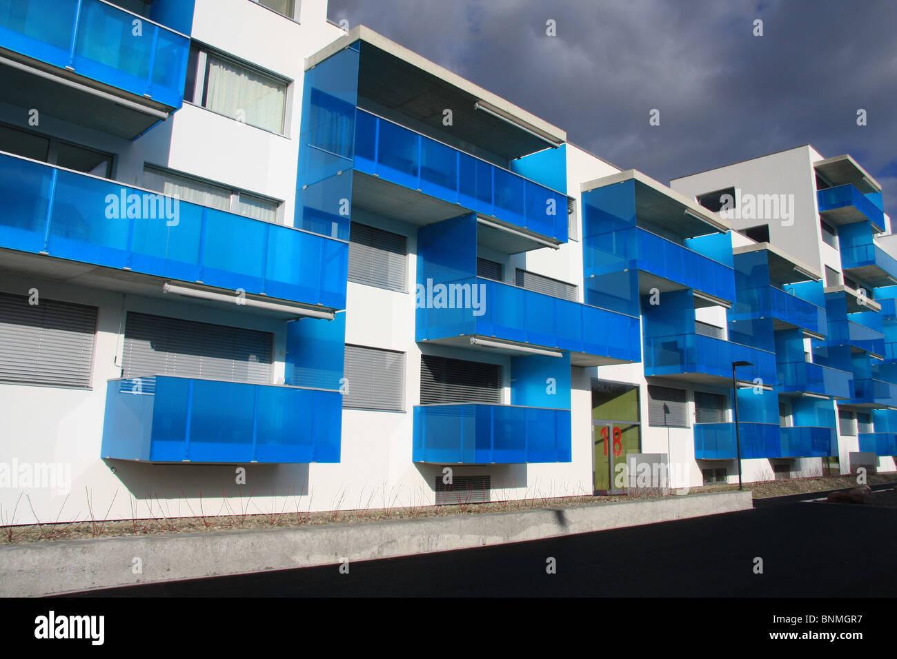 Switzerland canton Zurich streaks new building residential block