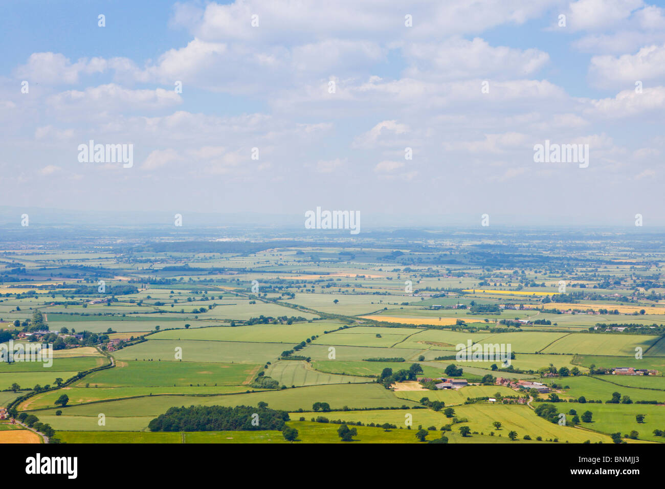 View from The Wrekin hill, Telford, Shropshire, England Stock Photo Alamy
