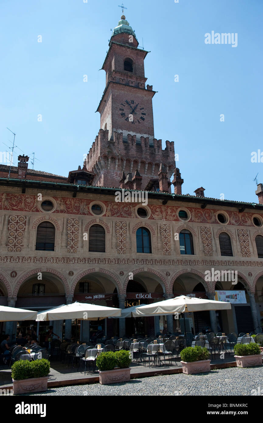 The Bramante Tower and Piazza Ducale Vigevano, Lombardy Italy Stock Photo -  Alamy