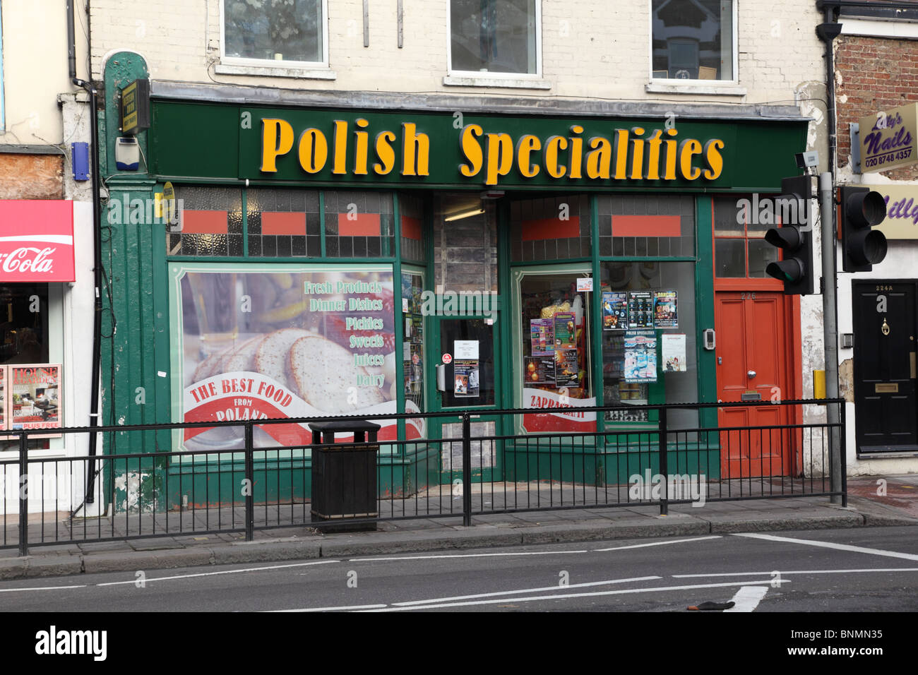 A Polish specialities shop in King Street, Hammersmith, London, W6. Stock Photo