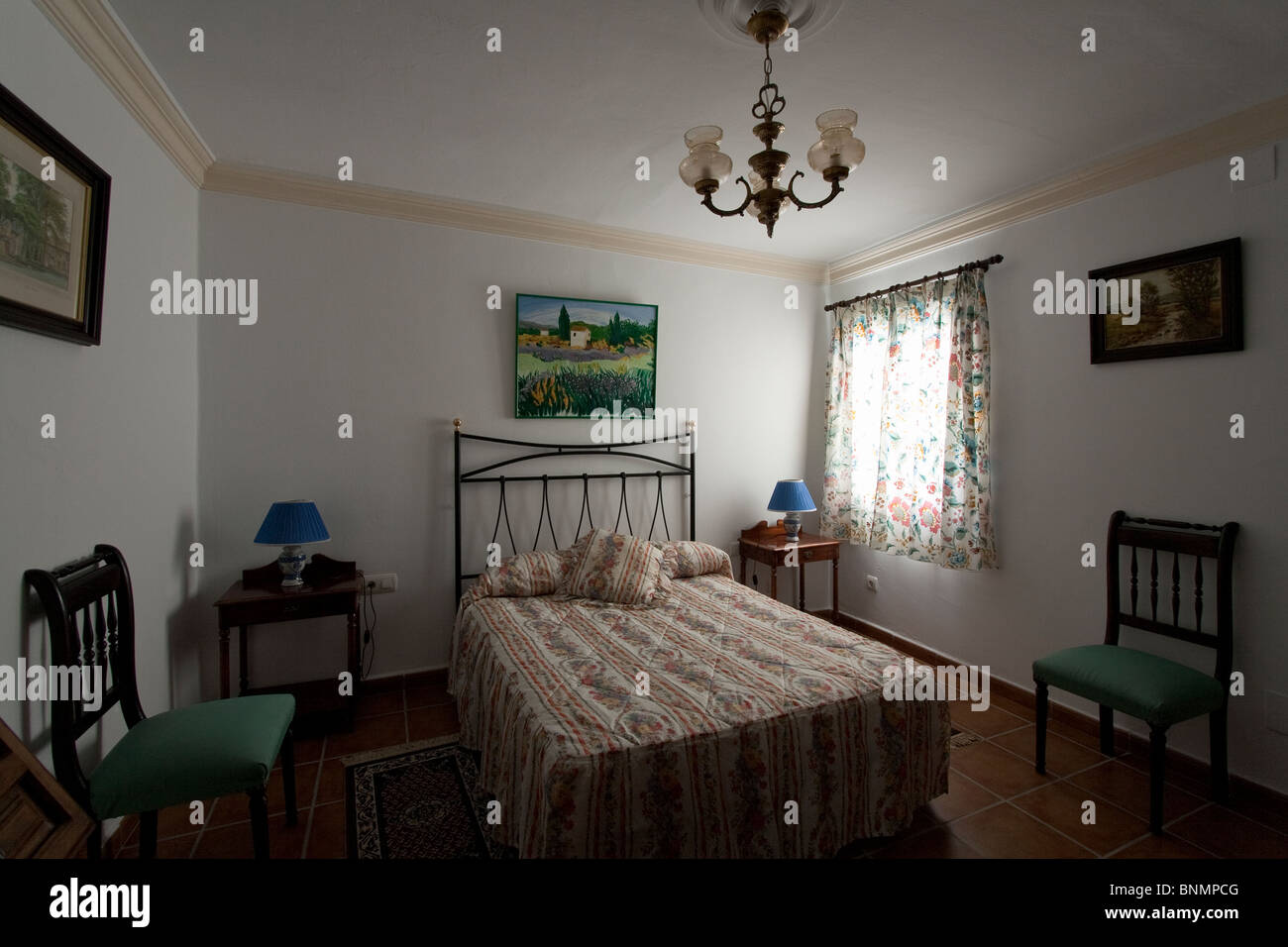A bedroom in a traditional spanish house Stock Photo