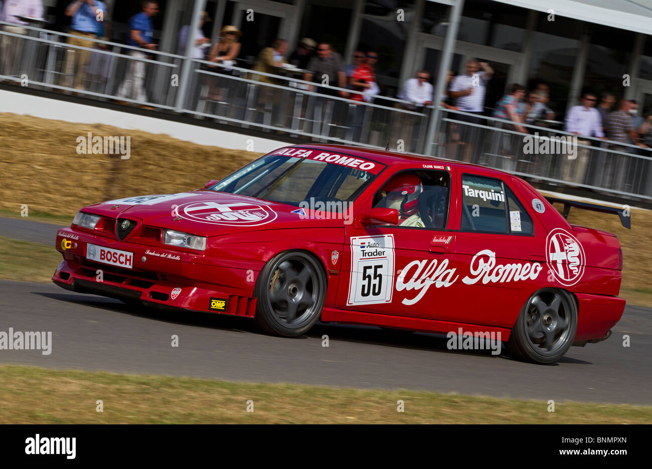 1994 Alfa Romeo 155 TS BTCC contender with driver Jason Wright at the 2008 Goodwood Festival of Speed, Sussex, UK. Stock Photo