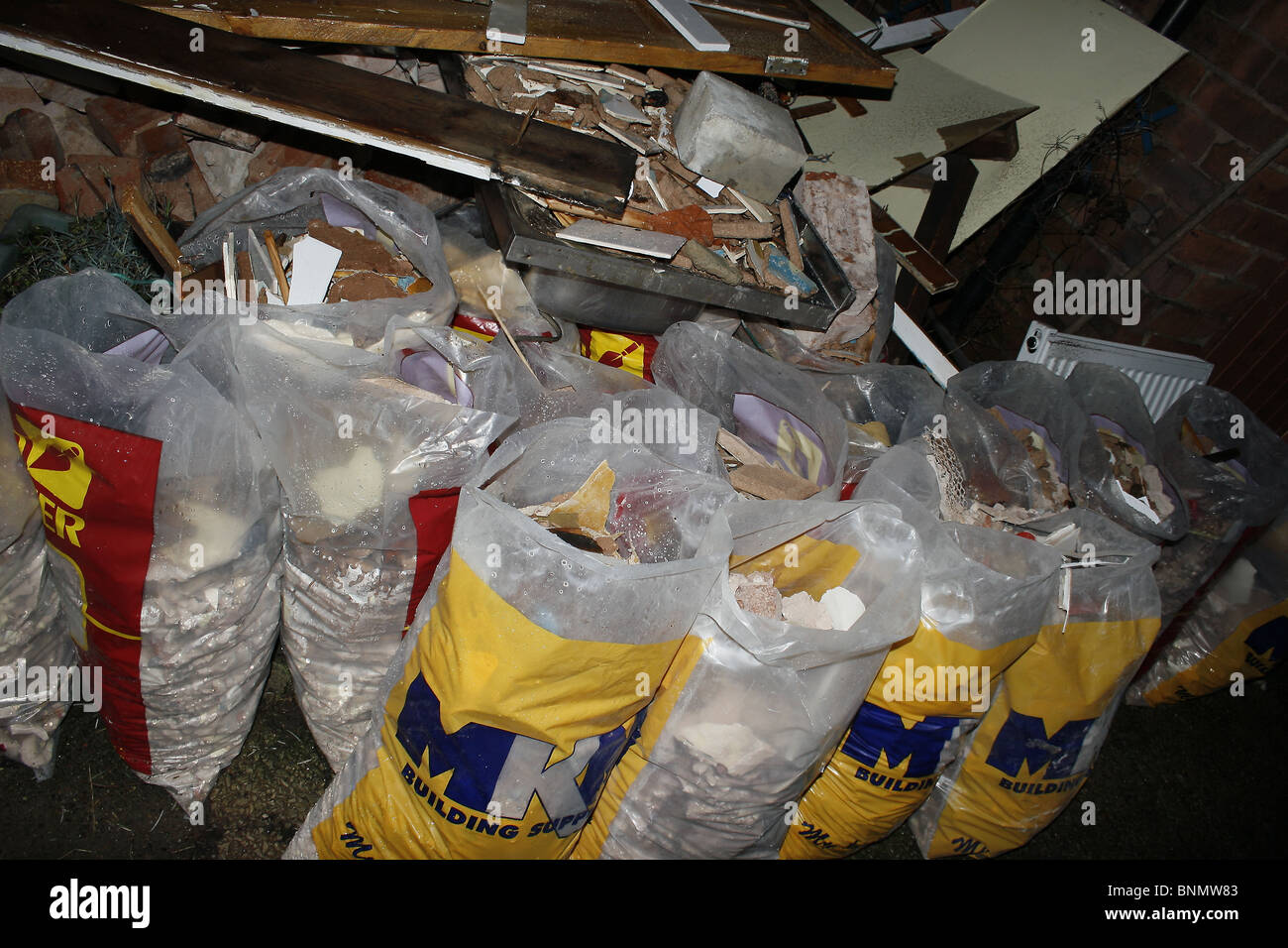 bags of rubble Stock Photo - Alamy