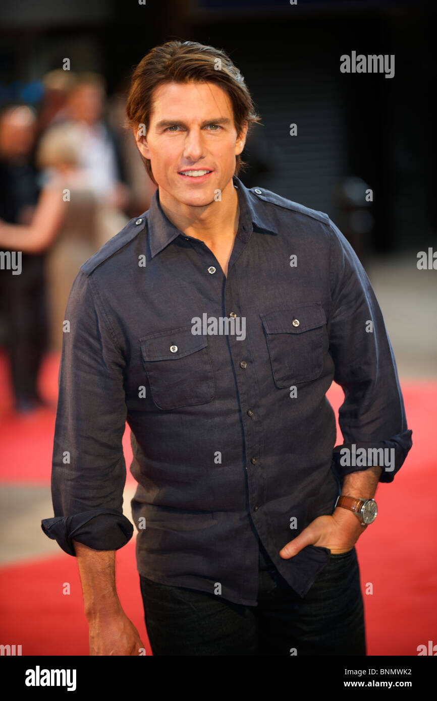 Tom Cruise attends the London UK film premiere of 'Knight & Day' directed by James Mangold at Odeon Leicester Square. 2-07-2011 Stock Photo