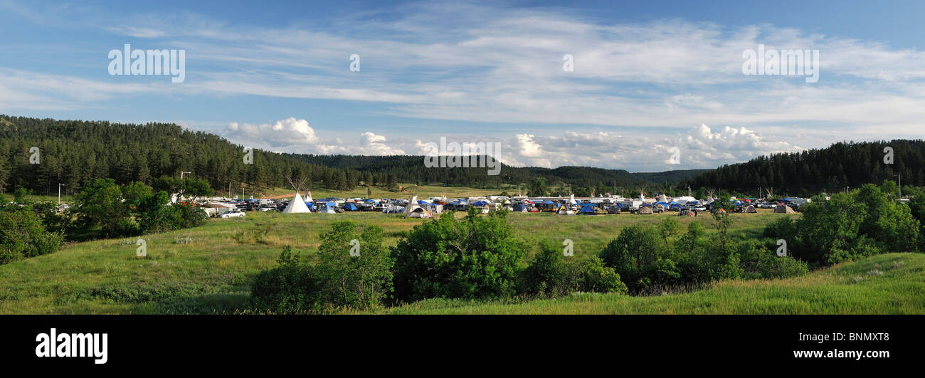 Panorama 4th of July Pow Wow Northern Cheyenne Indian Reservation Lame