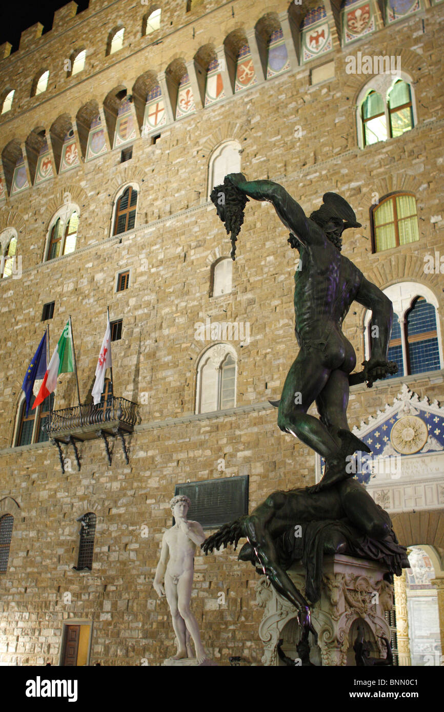 Sculpture on Piazza della Signoria, Florence, Italy Stock Photo