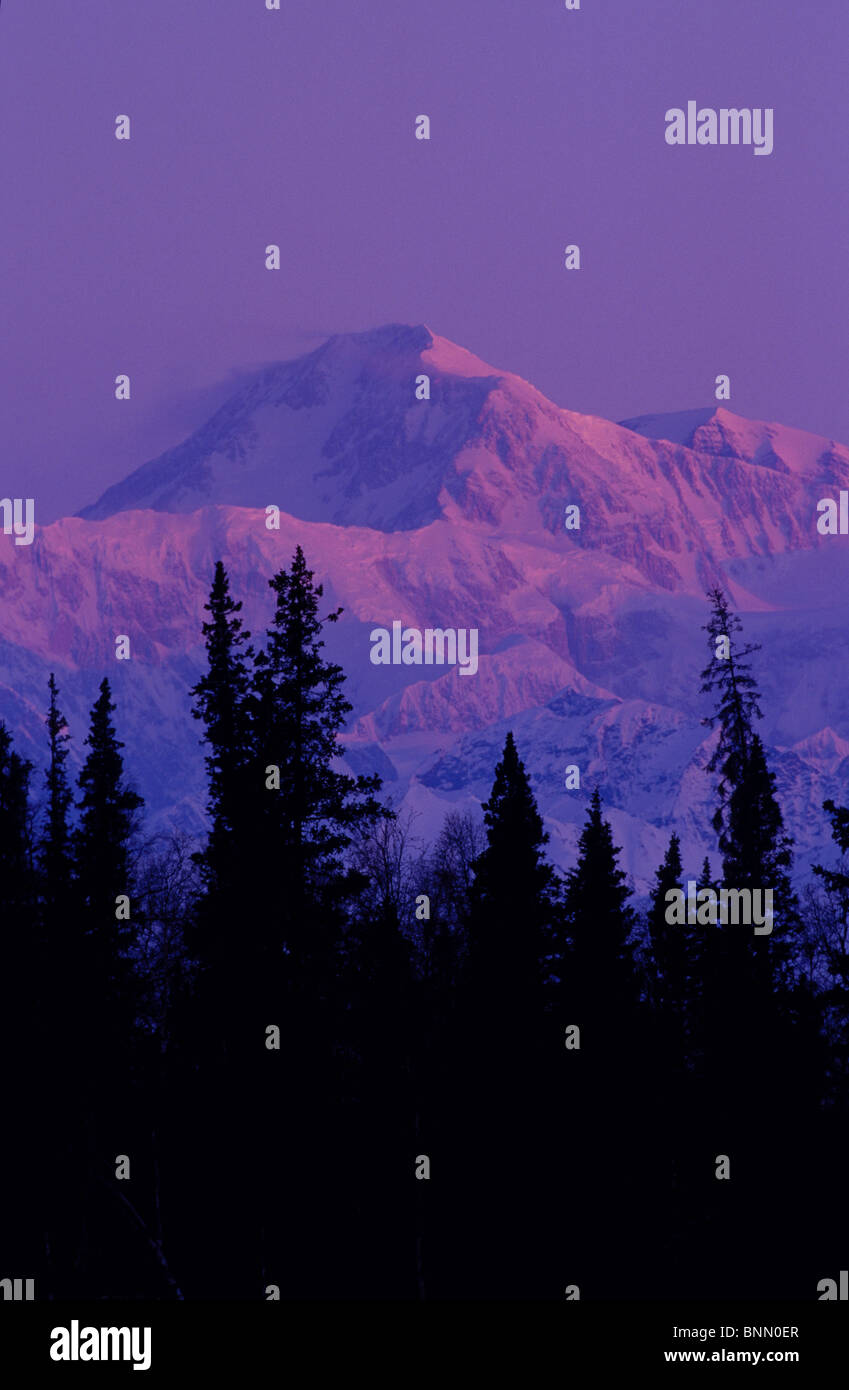 Southside Mt.Mckinley at Sunrise Alaska Stock Photo - Alamy