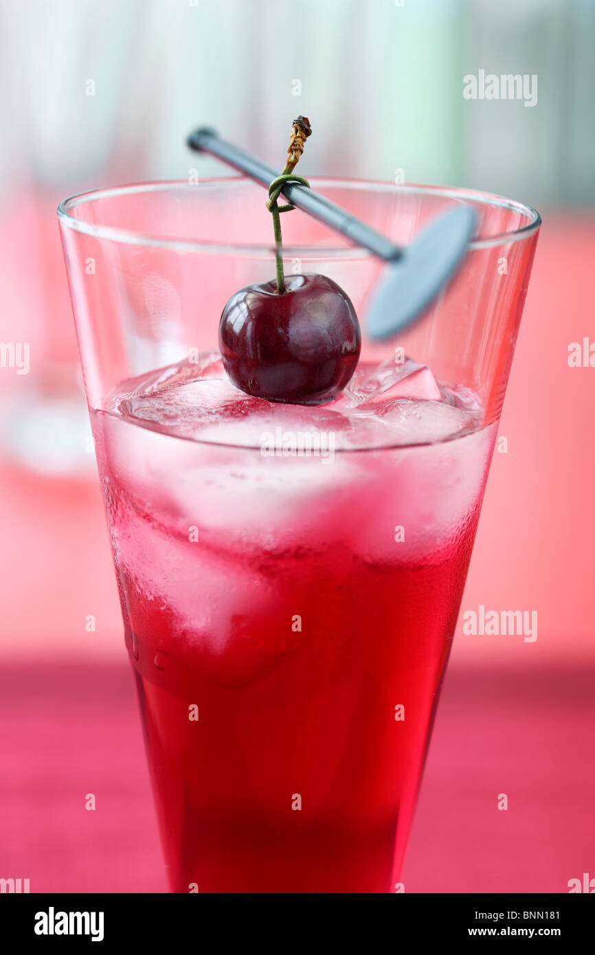 Cherry juice cocktail Stock Photo Alamy