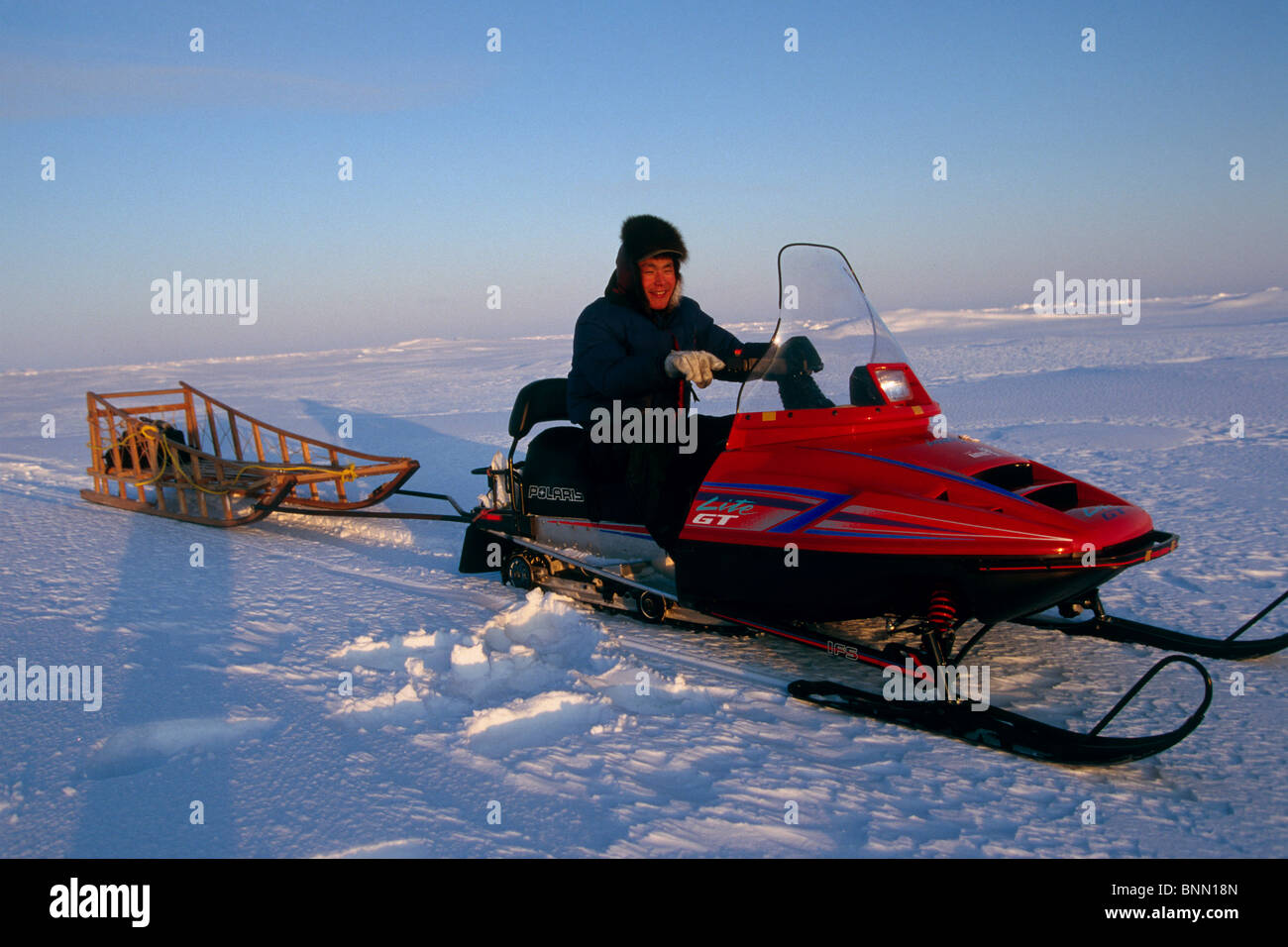 Eskimo Snowmobile Stock Photos & Eskimo Snowmobile Stock Images Alamy