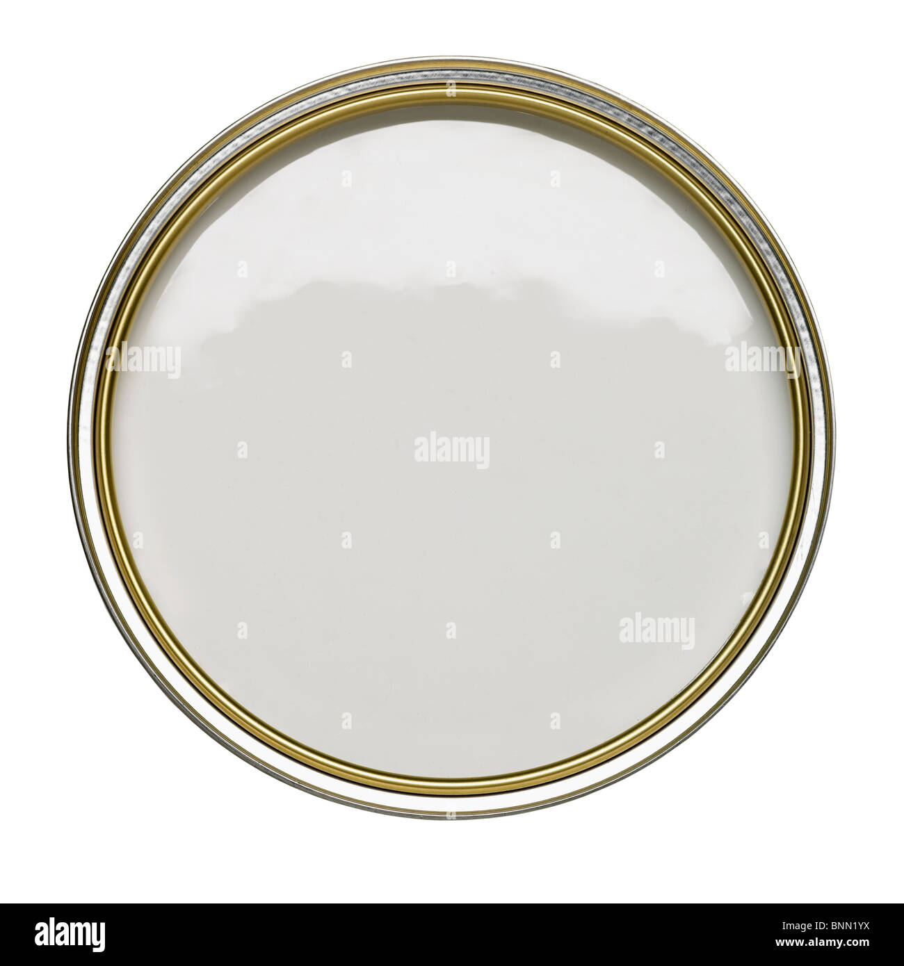 WHITE PAINT TIN CAN OPEN Stock Photo Alamy