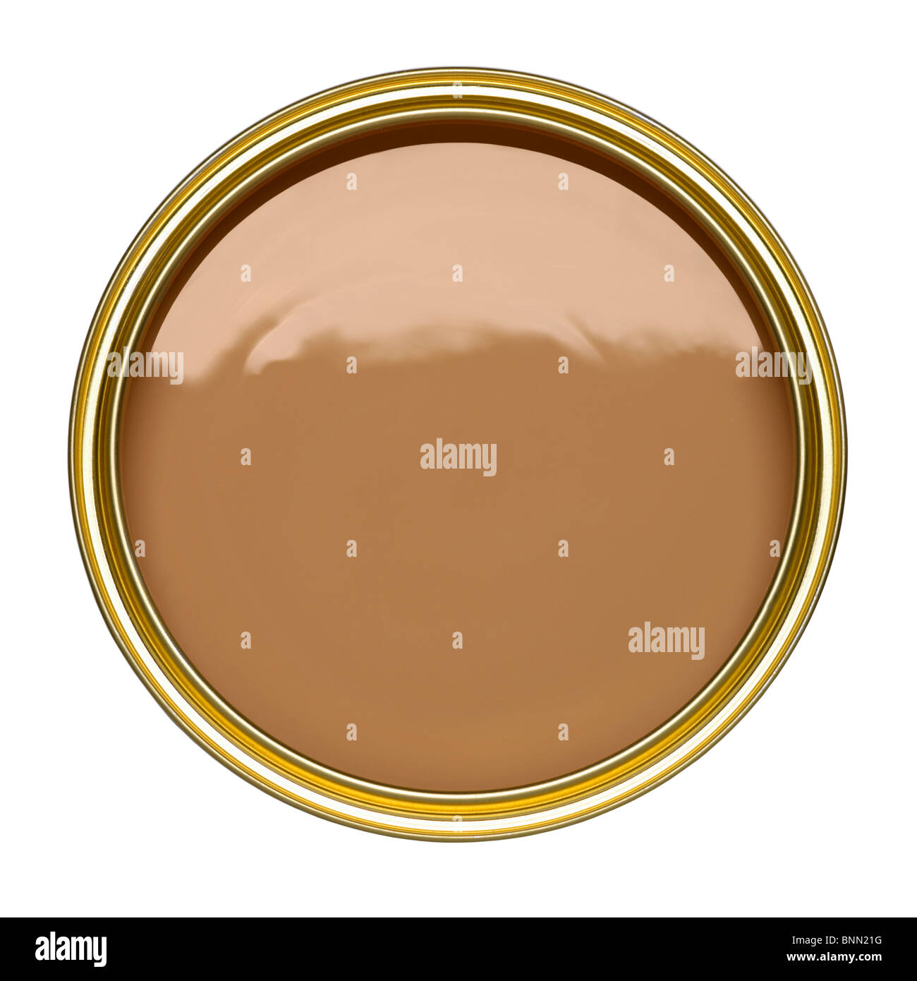 LIGHT BROWN TAN PAINT TIN CAN OPEN Stock Photo Alamy