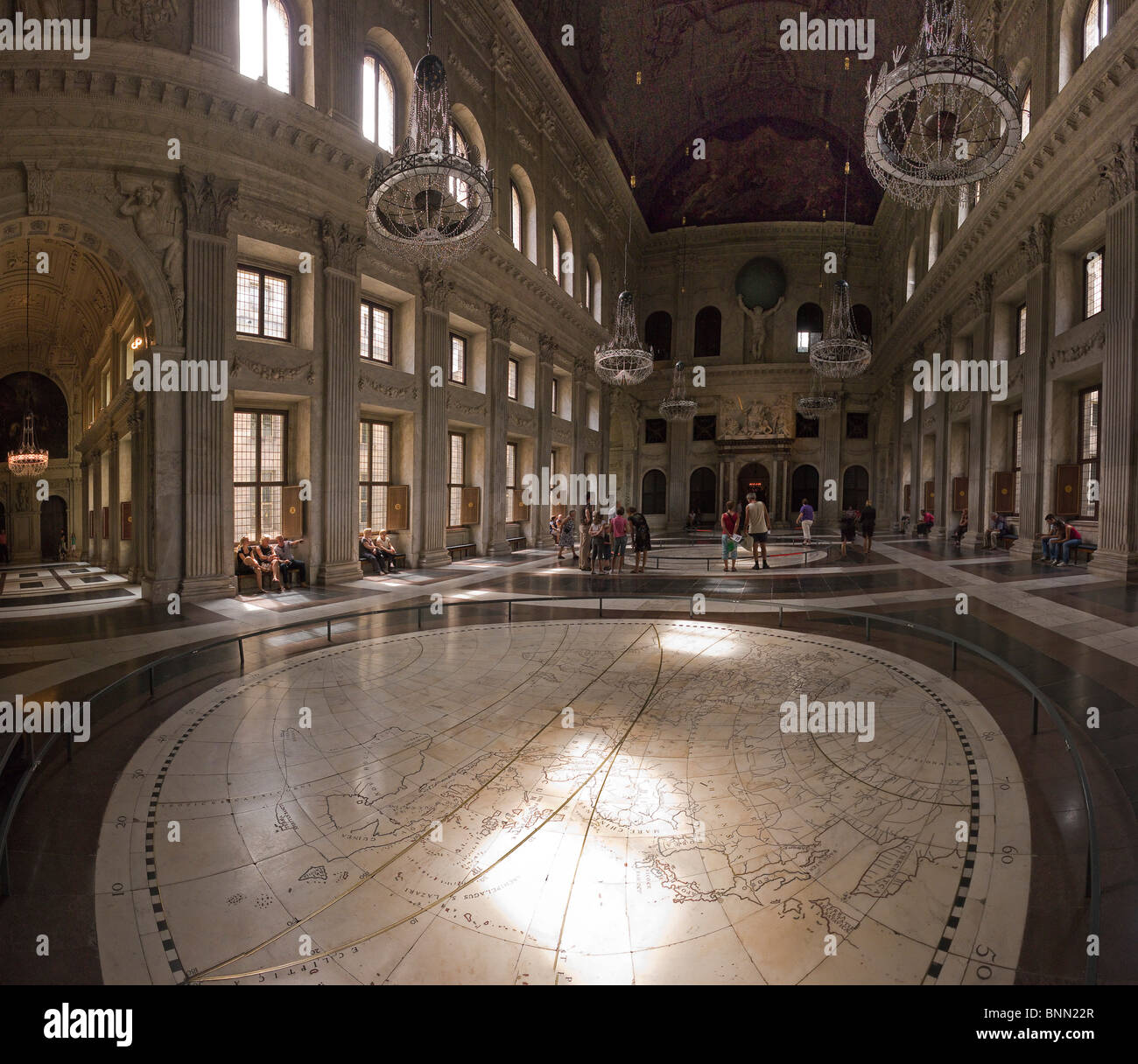 Netherlands Holland Noord-Holland Amsterdam Interior People Interior Royal Palace Stock Photo