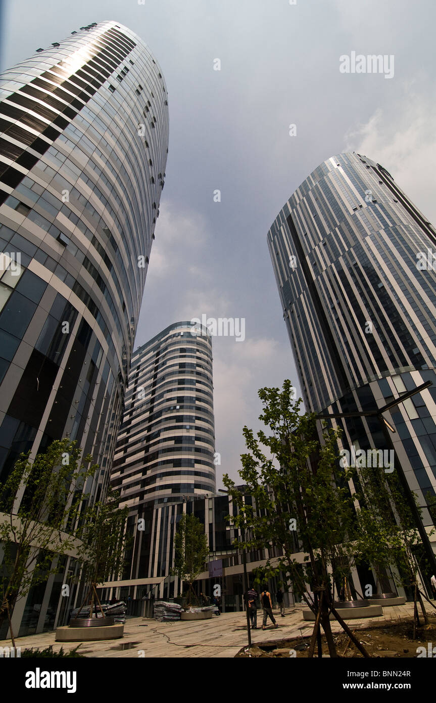 Modern shopping malls in the Sanlitun area in Beijing. Stock Photo