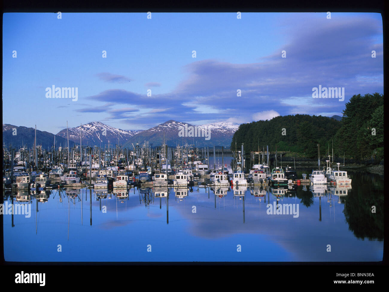 Kodiak Harbor Kodiak Island Alaska summer scenic Stock Photo