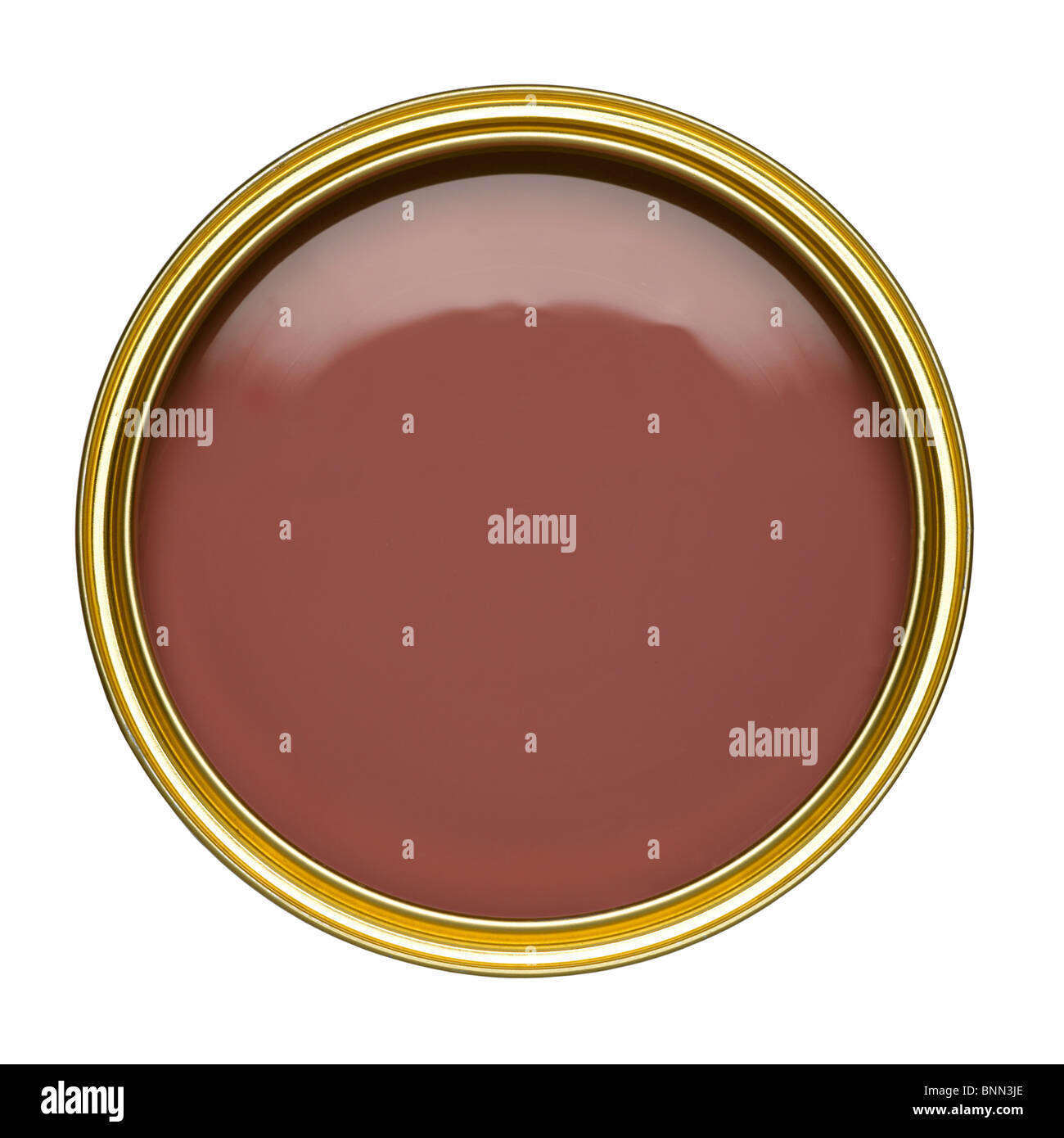 BROWN PAINT TIN CAN OPEN Stock Photo Alamy