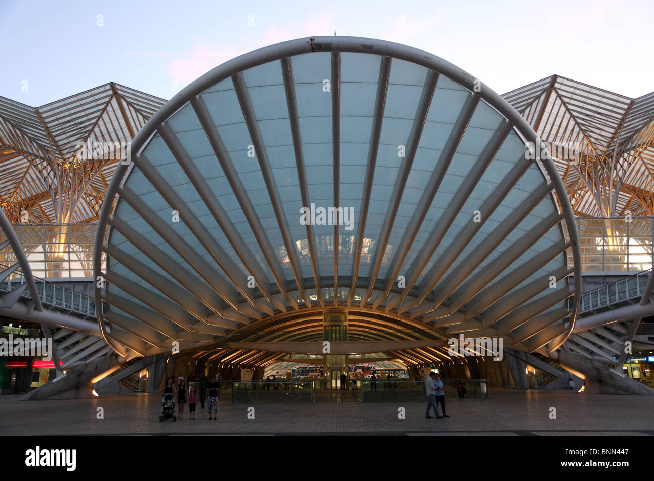 Oriente Train Station in Lisbon, Portugal Stock Photo