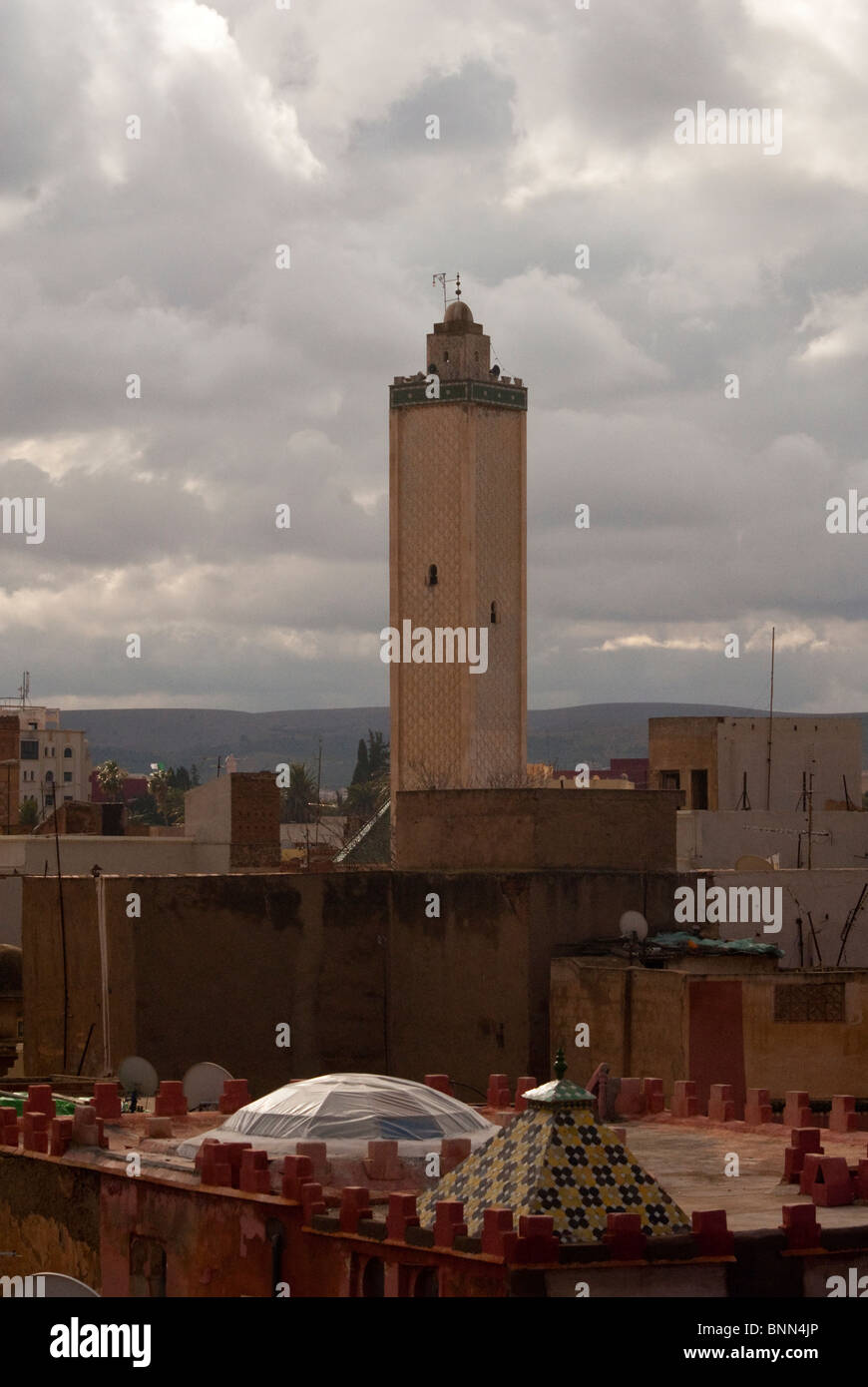 Okba Minaret, Mosque of Okba, and Hammam, Oujda, Oriental region, Morocco ...