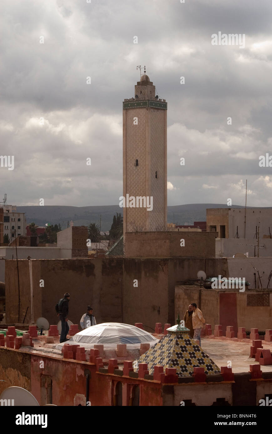 Minaret, Mosque of Okba, and Hammam, Oujda, Oriental region, Morocco