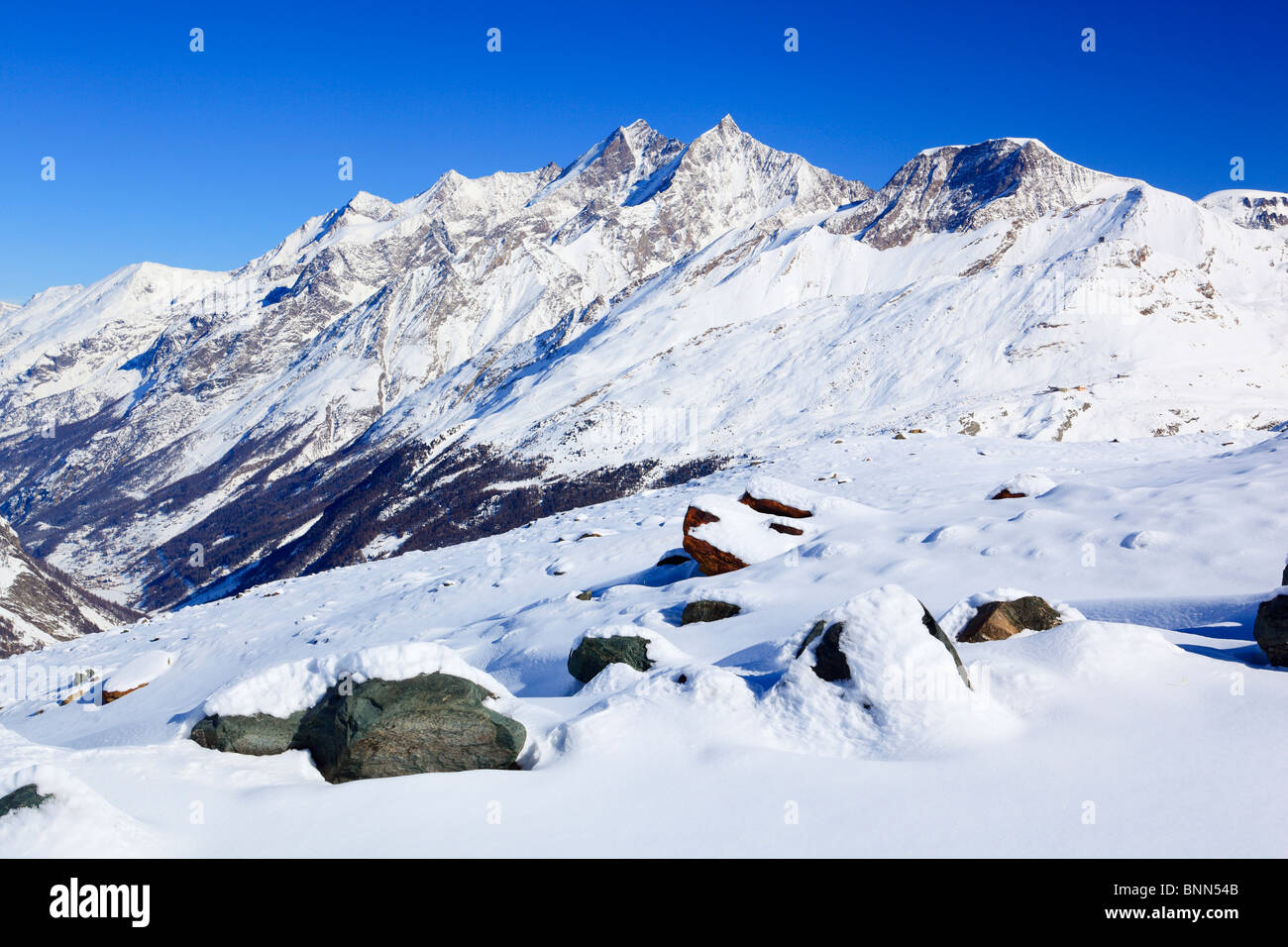 Alps alpine Alpine panorama Alphubel view mountain mountain panorama ...