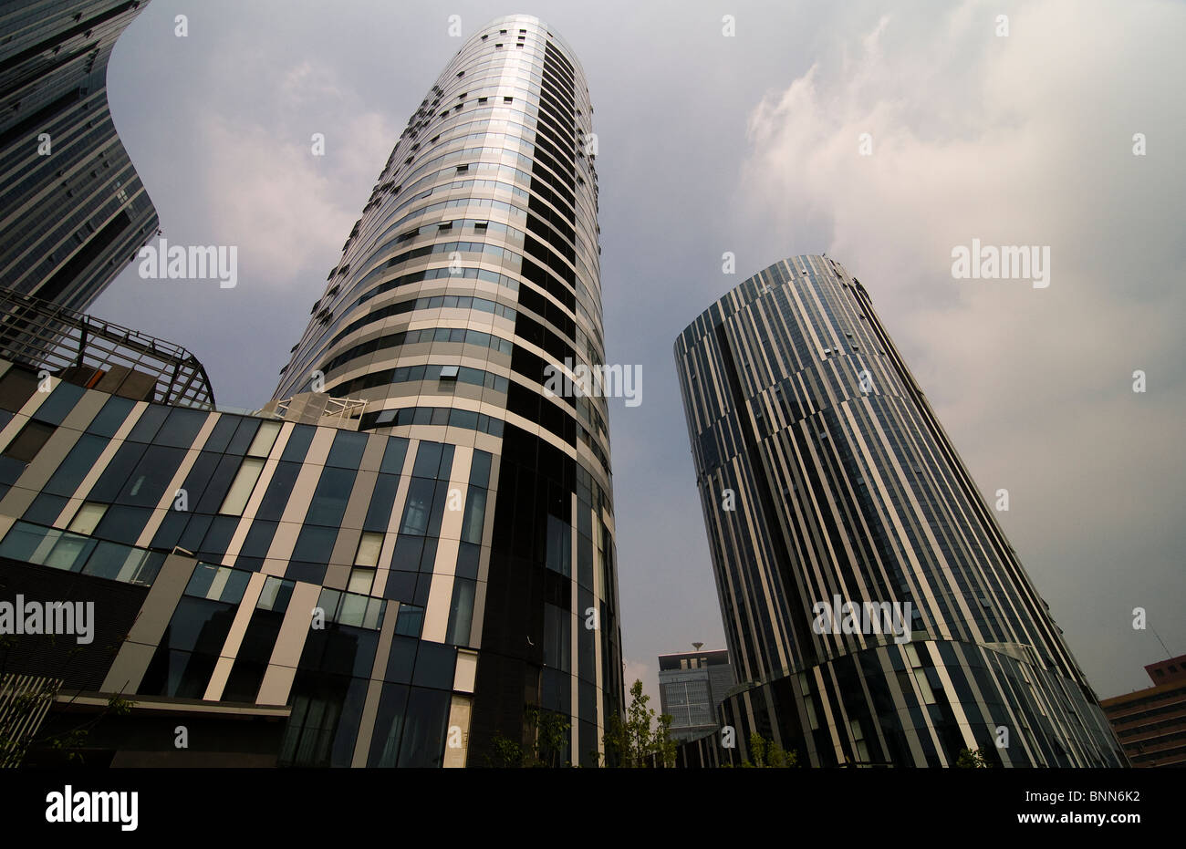 Modern shopping malls in the Sanlitun area in Beijing. Stock Photo