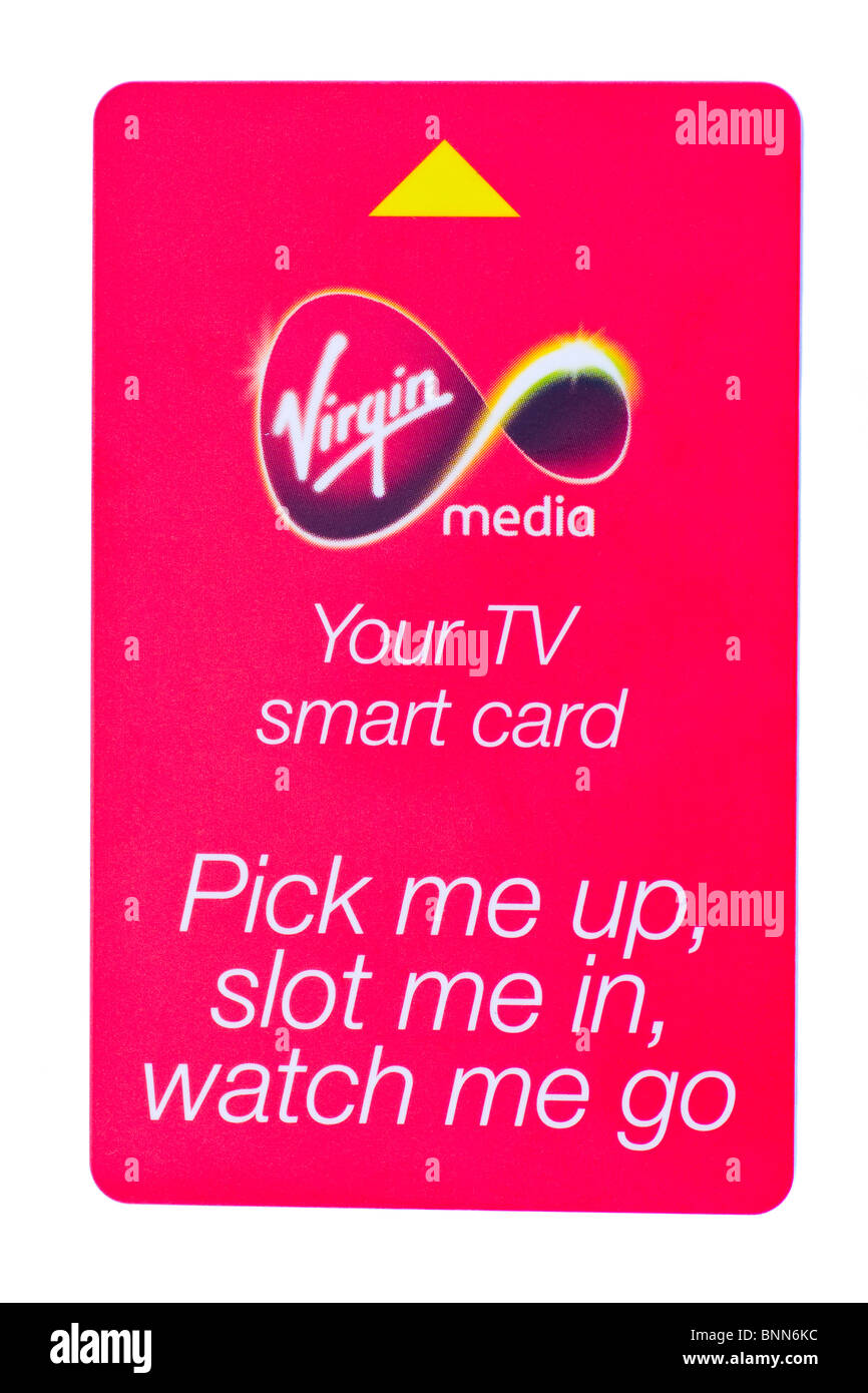 A Virgin Media Cable TV Smart Card Stock Photo