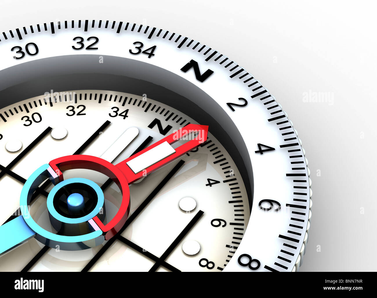 Magnetic compass, computer artwork Stock Photo - Alamy