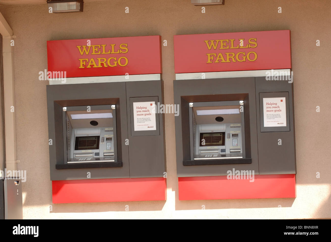 Two Wells Fargo ATM (Automatic Teller Machine) cash machines Stock Photo: 30586159 - Alamy