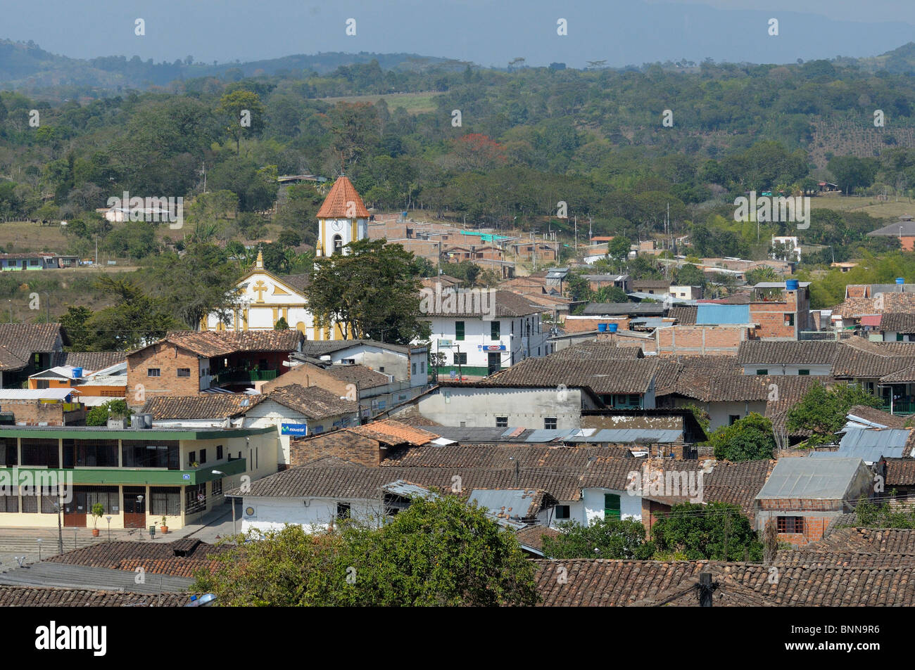 view San Agustin Department Huila Colombia South America village Stock Photo