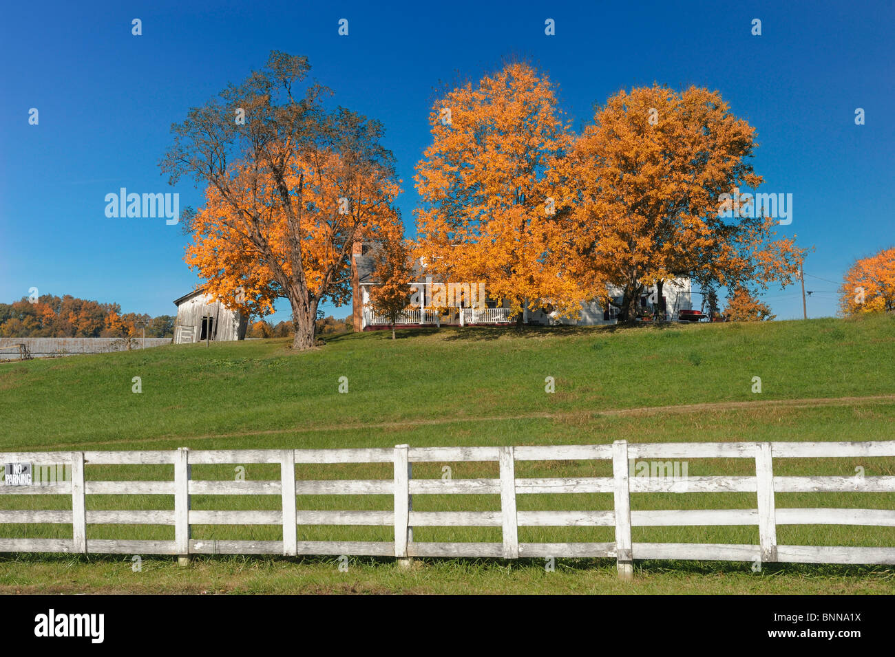White Fence Farmhouse Grayson Kentucky USA America United States of