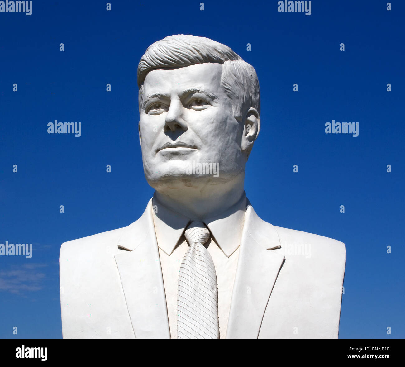 John Kennedy bust by sculptor David Adickes at Presidents Park in Lead South Dakota Stock Photo