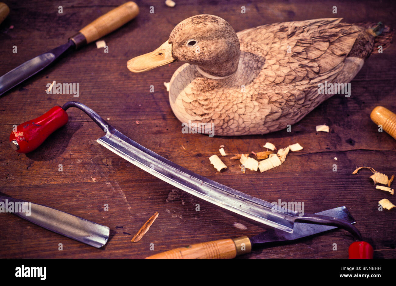 Early American Craftsman Style Wooden Duck Decoy Tools Wood
