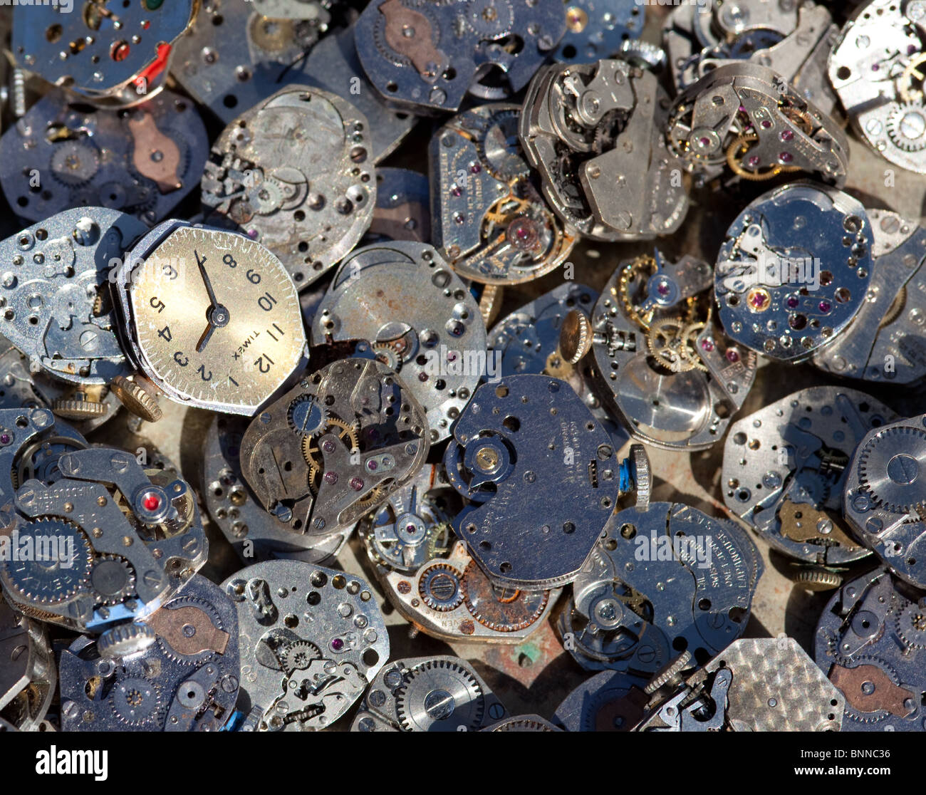 Assorted antique watch parts Stock Photo Alamy