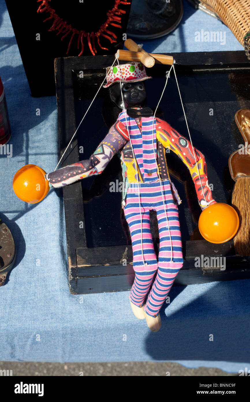 Colorful antique puppet. Stock Photo