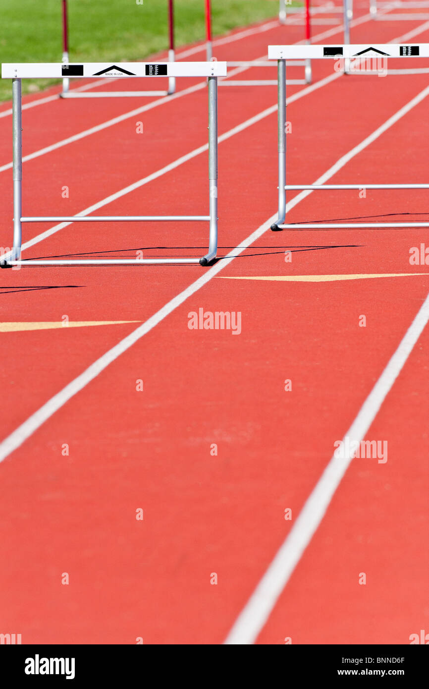 Track and Field and hurdle Stock Photo Alamy