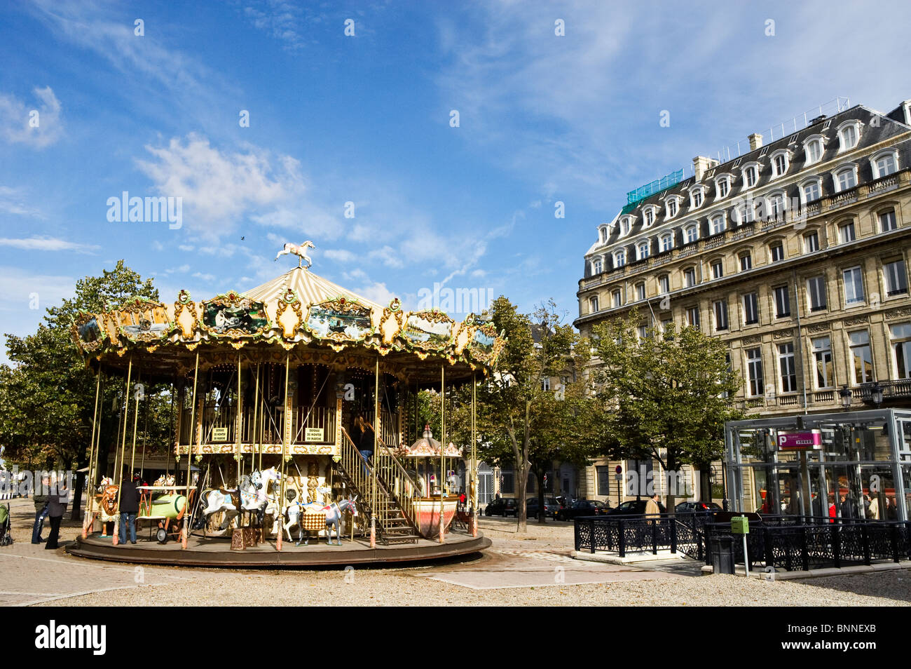 A carousel in Bordeaux city centre, France Stock Photo