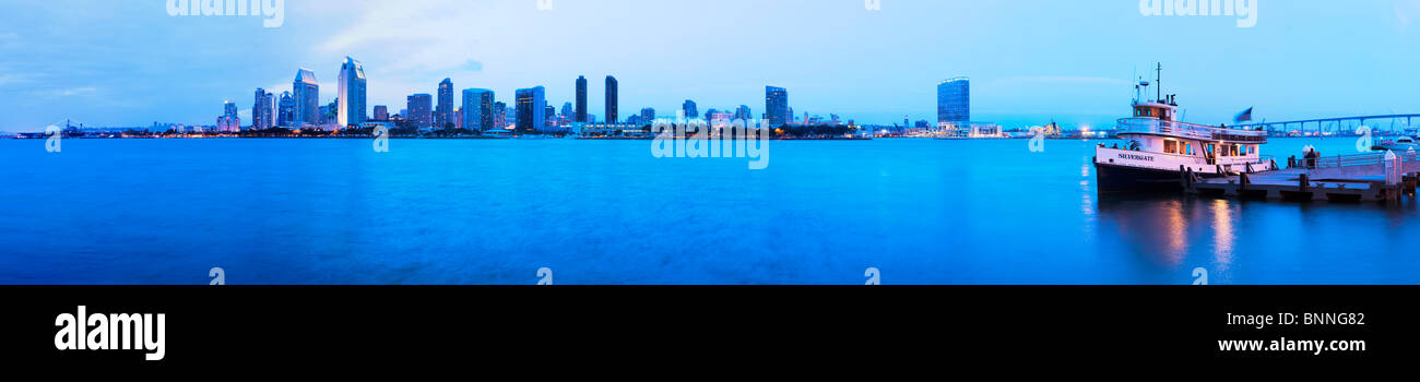 2010 San Diego Skyline and San Diego bay, California Stock Photo