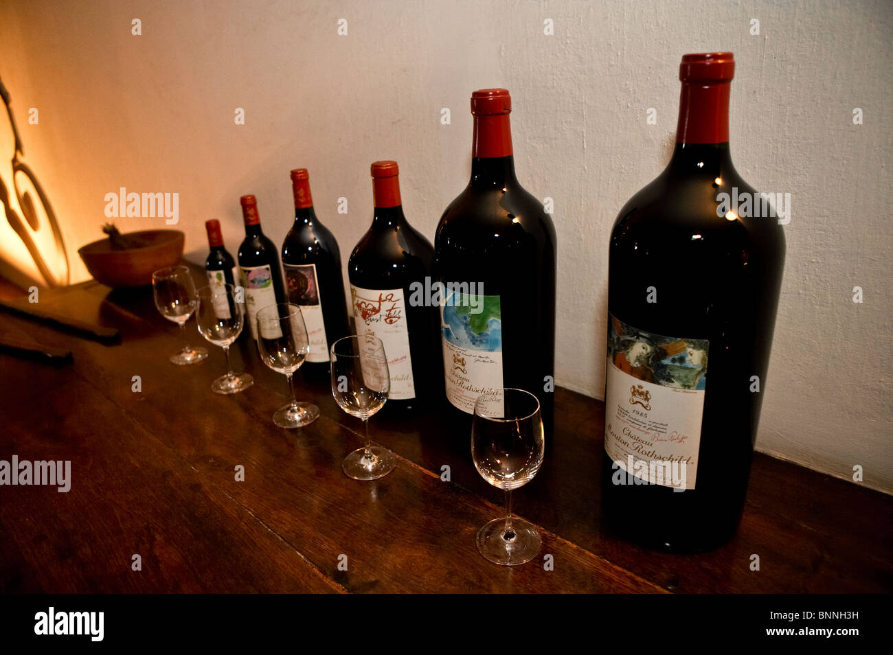 Wine Cellar of Chateau Mouton Rothschild, France Stock Photo Alamy
