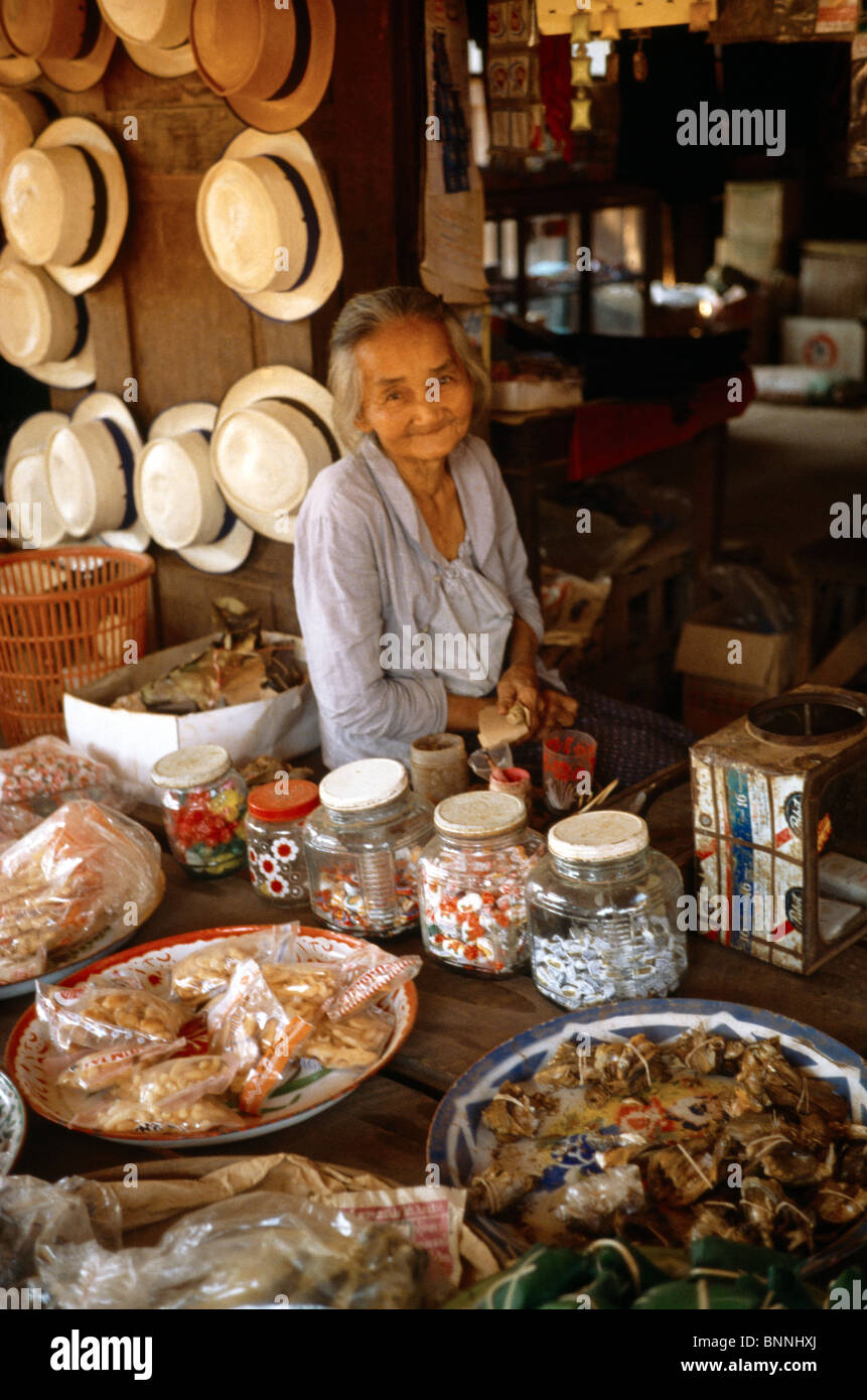 Chiang Mai Thailand Woman Selling Food And Sweets Stock Photo - Alamy