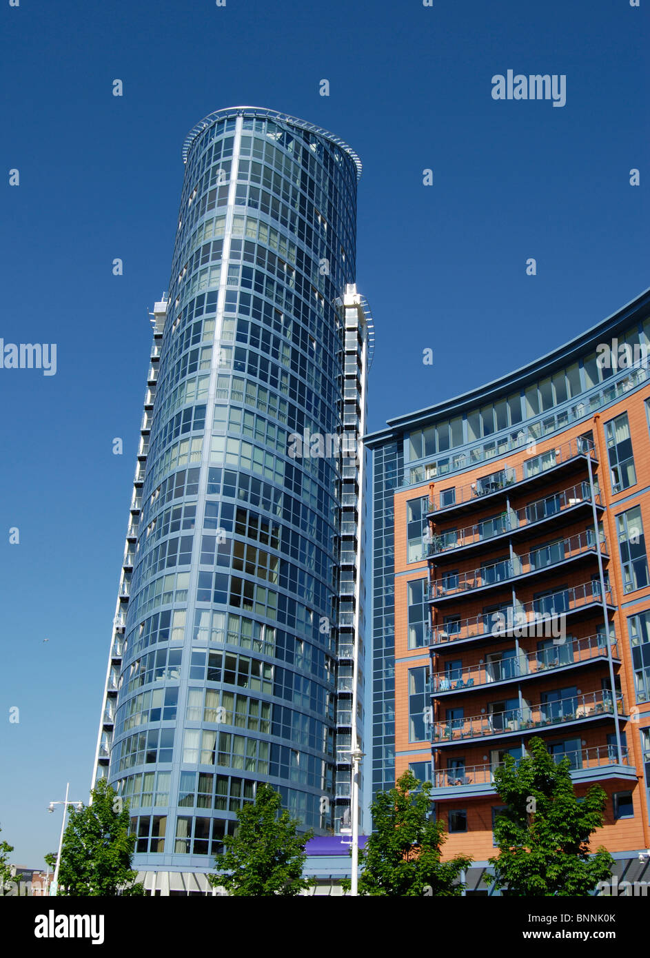 Modern Apartment buildings at Gunwharf Quays. Portsmouth. Hampshire