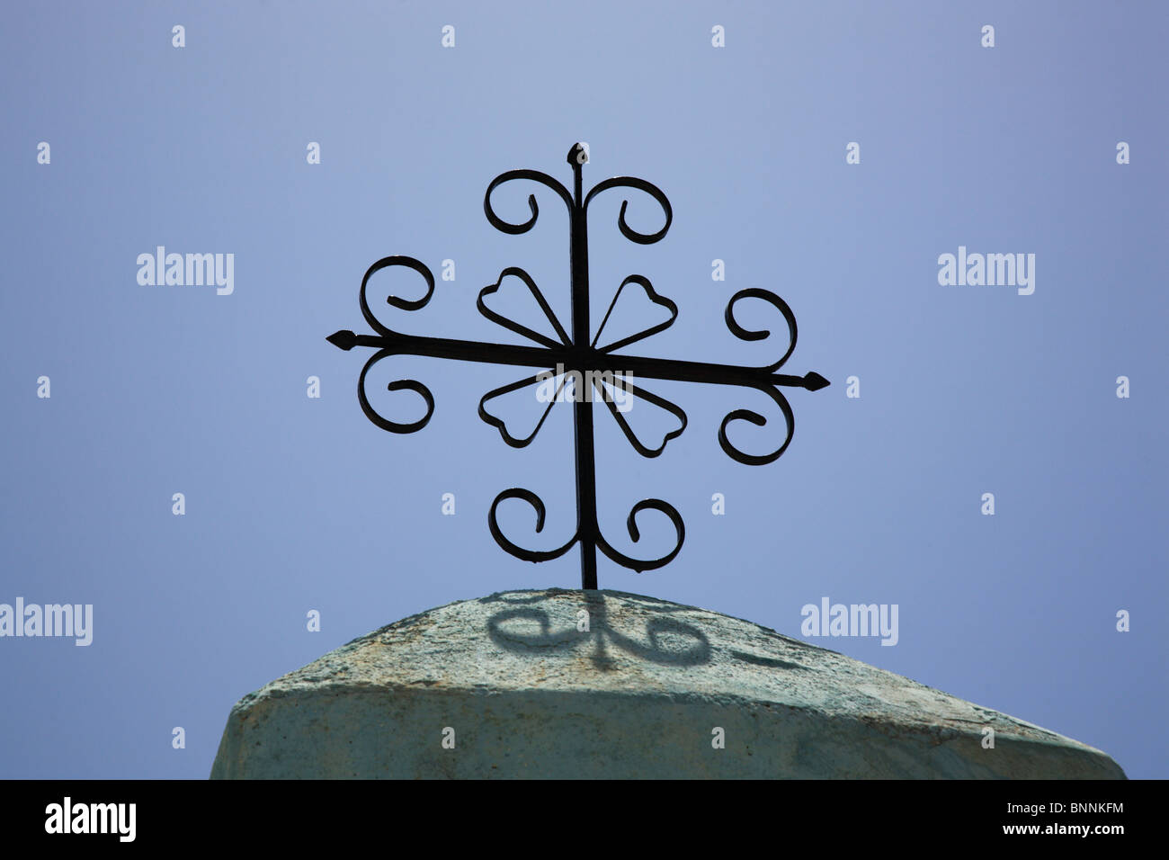 Greek Cross on the top of a church in Kefalonia Stock Photo - Alamy