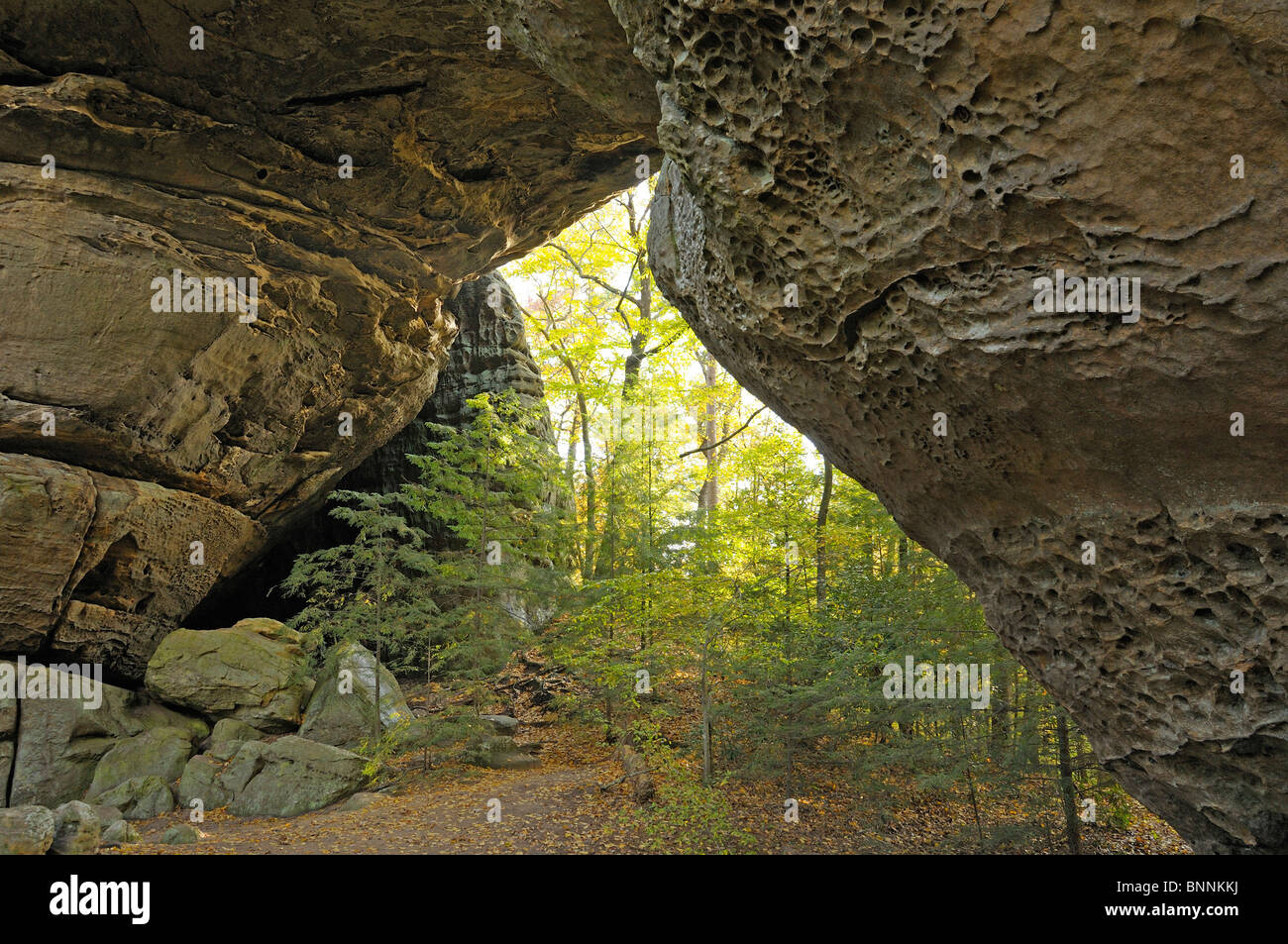 South Arch Twin Arches Fall colours colors Big South Fork National
