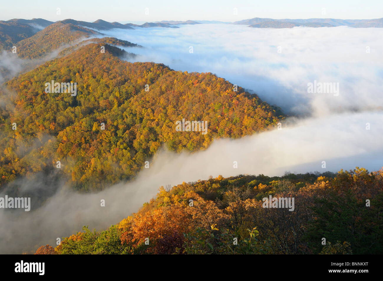 Pinnacle Overlook Fog Cumberland Gap National Historic Park Cumberland