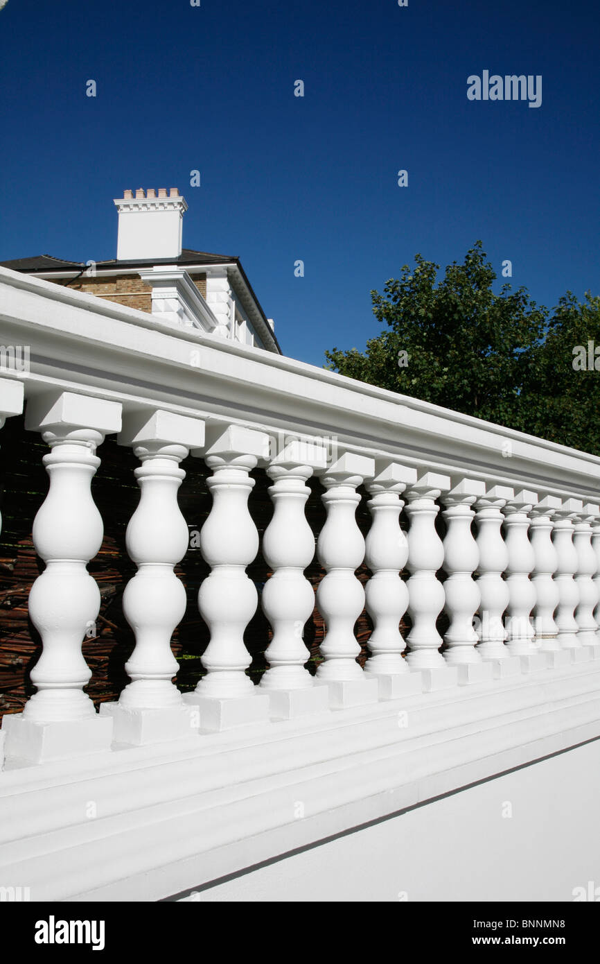 Balustrade wall in The Boltons, West Brompton, London, UK Stock Photo