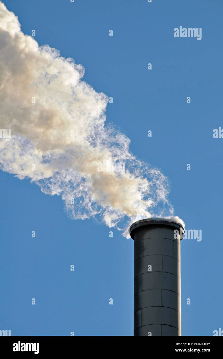 Exhaust air chimney outside outdoor chemistry chemistry factory chemical industry chemistry work chemical industry Degussa Stock Photo