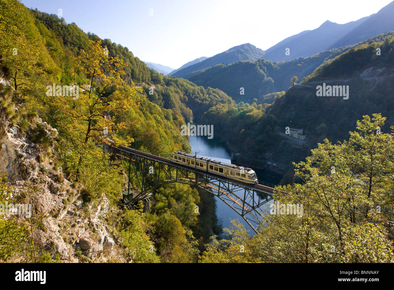 Switzerland swiss traffic bridge railroad bridge Centovalli road