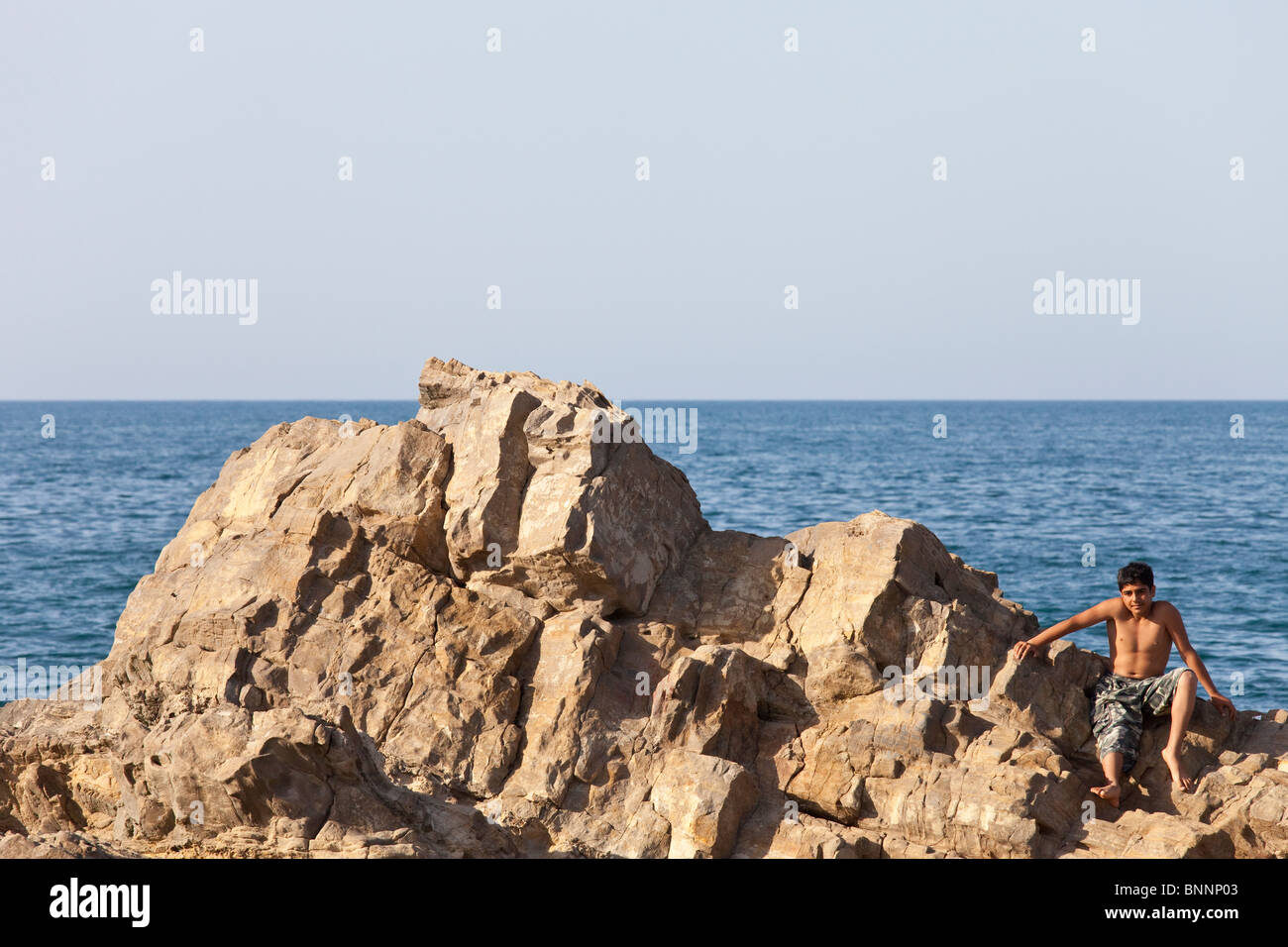 Artyom Island on the Caspian Sea near Baku, Azerbaijan Stock Photo