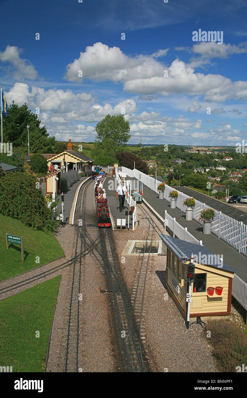 The Beer Heights Light Railway at Pecorama, Beer, Devon, England, UK