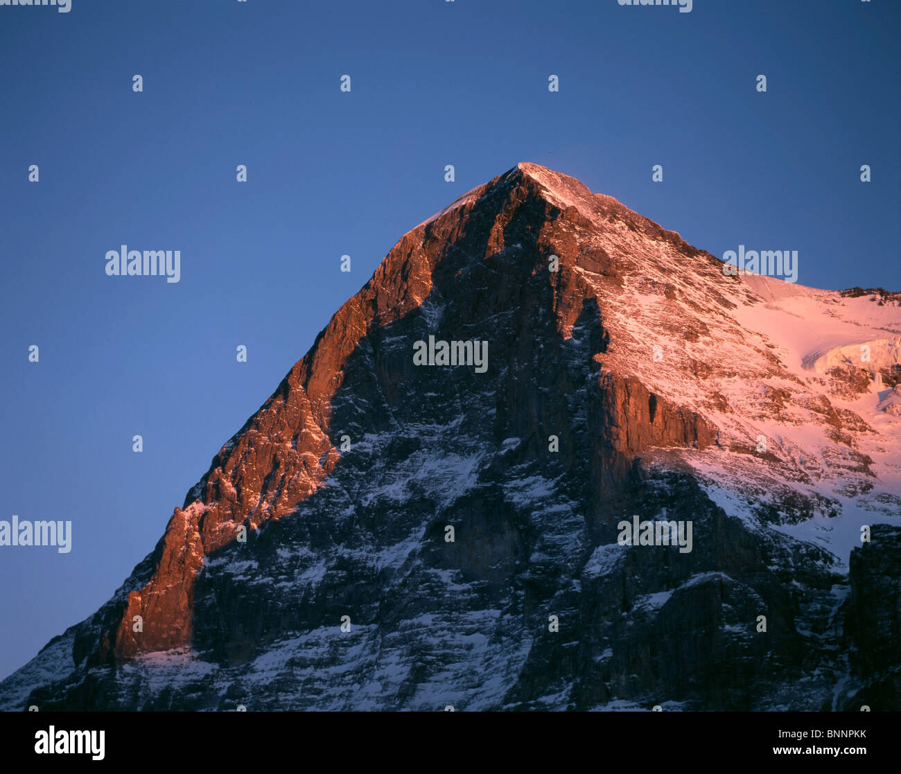 Eiger BE mountain Jungfrau monk Mönch Eiger Switzerland mood afterglow ...